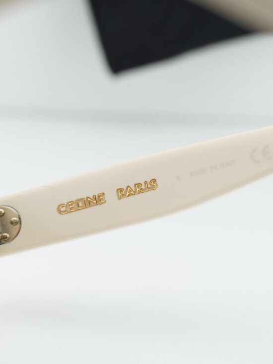 Celine CL40300U APRES SKI CAPSULE 25C Aviator Sunglasses - Ivory/Smoke